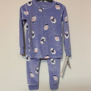 Toddler Unisex Carter's Lavender Fleece Pajama Set/Penguin Print Assorted Sizes